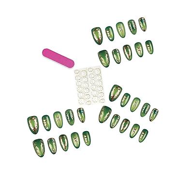 note parfema: Set od 30 tipsova za nokte – zelena nail art kolekcija - 30 komada — 2
