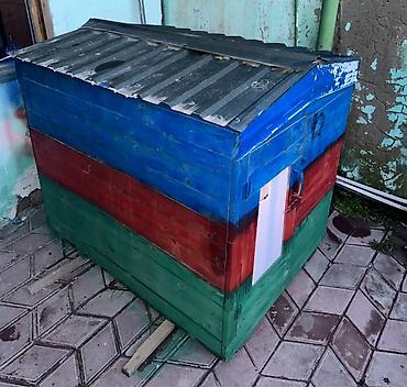 Yuvalar: Ağacdan hazırlanmış rəngli it evi/volyer - Material: qalın taxta — 4