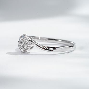 Украшения с бриллиантами: 💍 Кольцо из белого золота 750 пробы с лабораторными бриллиантами ✨ — 3