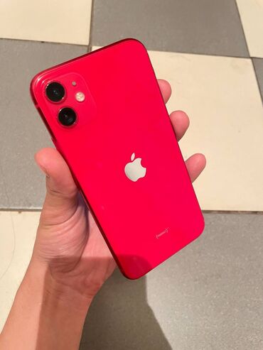 Apple iPhone: IPhone 11, Б/у, 128 ГБ, Красный, Защитное стекло, Чехол, 77 %