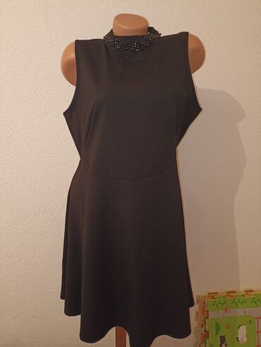 trikotažne haljine: L (EU 40), color - Black, Evening, With the straps