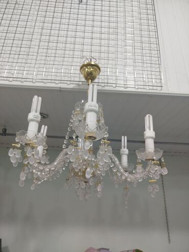 Ev saatları: Çılçıraq, 6 lampa, Xrustal