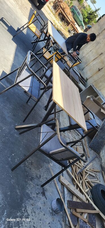 Stullar: Mətbəx üçün, Yeni, Qatlanmayan, rəng - Göy Stul — 9