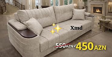 hesir divan: Rahat və funksional divan – açıq bej rəngdə, yumşaq və toxumalı parça — 1