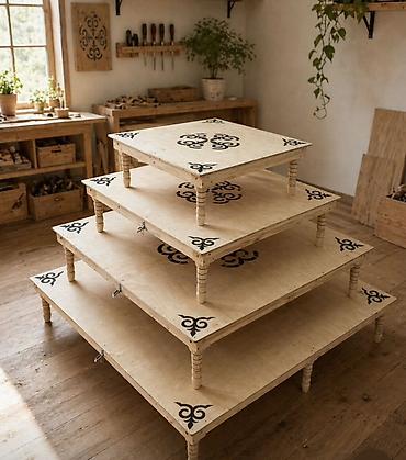 оромо бишкек: Разборные низкие столы-дастархан (набор из 4 размеров) - Материал — 2