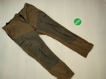 Spodnie: Spodnie, 3XL (EU 46), wzór - Jednolity kolor, kolor - Brązowy