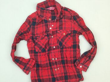 koszule w kratę: Shirt 10 years, condition - Good, pattern - Cell, color - Red