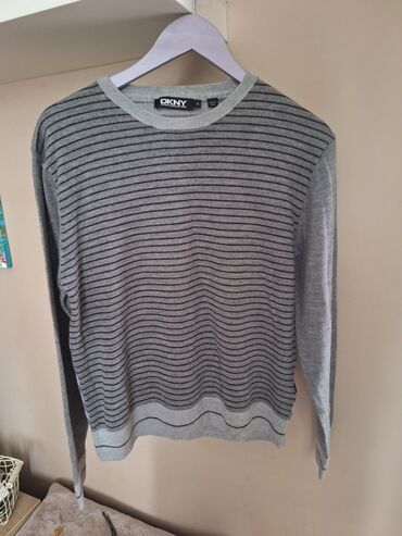 muski dzemper ca: Sweater, M (EU 50), DKNY, color - Grey, Merino wool