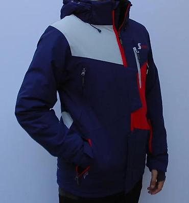 stari tech fleece: Ski/snowboard jakna – muški model, trobojna (tamno plava, crvena — 3
