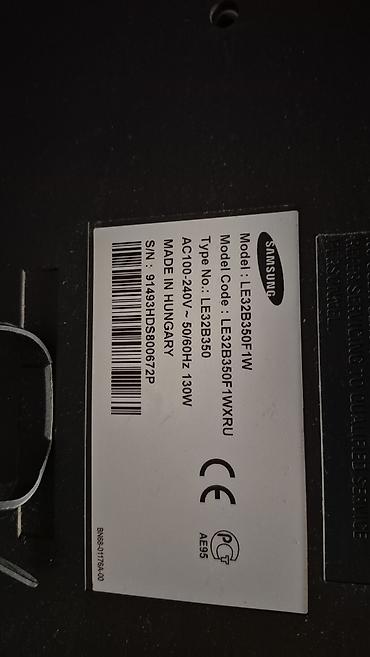 pc ekran: Samsung LED televizor, 32 düym Model: LE32B350F1W (Type No: LE32B350) — 3