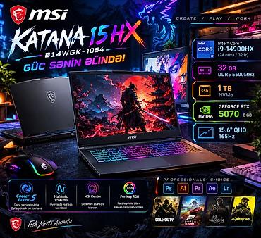 Yeni MSI, 15.6 ", Intel Core i9, 1 TB, Ünvandan götürmə, Pulsuz çatdırılma, Ödənişli çatdırılma