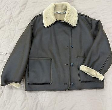 пальто zara: Дубленка, Китай, Короткая модель, Оверсайз, L — 1