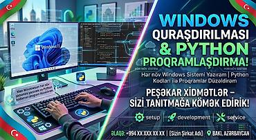 proqram: Windows quraşdırılması və Python proqramlaşdırma xidməti - Windows — 1