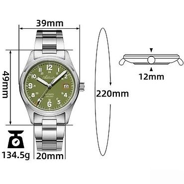 Ručni satovi: ADDIESDIVE AD2070 - 39mm - Zelena - Seiko NH35 Automatik ADDIESDIVE — 10
