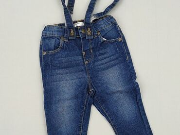 hm spodnie jeansy: Denim pants, 9-12 months, condition - Very good