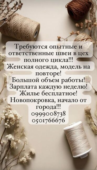 работа утюжника в бишкеке: Швея Универсал