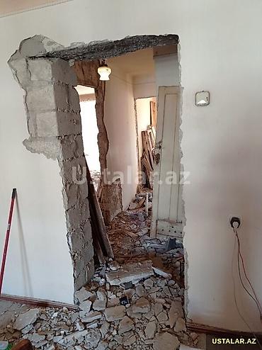 alcipan tavan fiqurlari: Divar söküntüsü və demontaj xidməti - Mənzil, ofis, obyektlərdə — 1