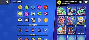 İncəsənət və kolleksiyalar: Kupa: 76.100 Maksimum Səviyyə (11 lvl): 65 Brawler Skinlər (376): 19 — 7