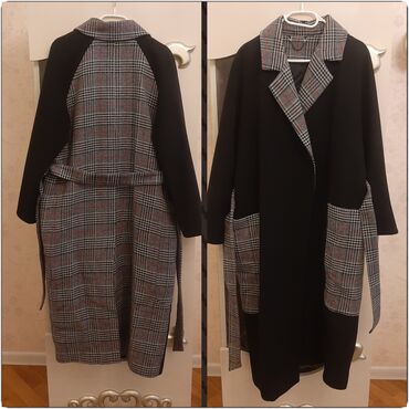 qadınlar üçün klassik palto: Palto 2XL (EU 44), 3XL (EU 46), rəng - Boz