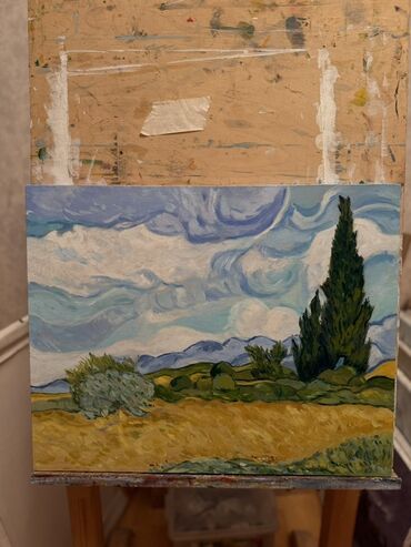 Şəkillər, tablolar: Van Gogh əsərin kopiyası. yağlı boya, kətan üzərində. 40x50