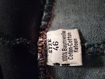farmerke za trudnice zara: Zenske trudnicke farmerke polovne,vel.46 pamukslim — 3