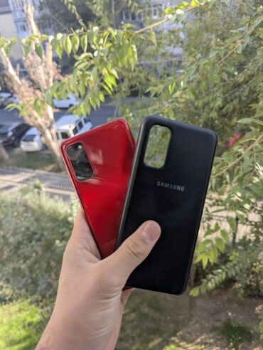 спутниковые телефоны: Samsung Galaxy S20, Б/у, 128 ГБ, цвет - Красный, 2 SIM, eSIM