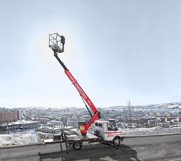 Услуги автовышки: Автовышка на шасси малотоннажного грузовика Kia Bongo. Основные — 9