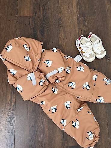 hello kitty: Детский зимний комбинезон H&M с принтом щенков 80см но — 4