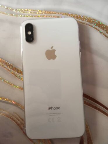 iphone x kg: IPhone X, Б/у, 256 ГБ, Белый, Защитное стекло, 100 %