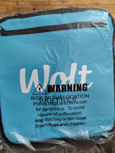 баки для мусора пластиковые: Wolt brendli termal çatdırılma çantası - Rəng: açıq mavi (Wolt