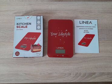 fotelje za masazu: Nova Linea LKV 0544 kuhinjska digitalna crvena vaga 5 kg Poštarina