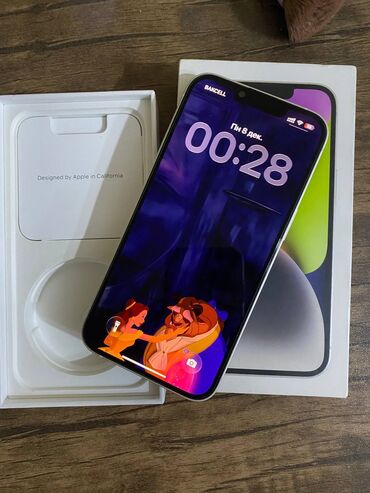 Apple iPhone: IPhone 14, 128 GB, Ağ, Face ID, Sənədlərlə — 1
