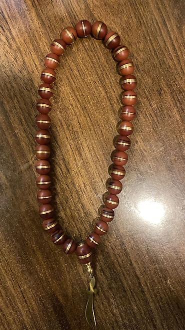 Təsbehlər: Taxta təsbeh dəsti - Material: taxta muncuqlar (tünd qəhvəyi və — 3