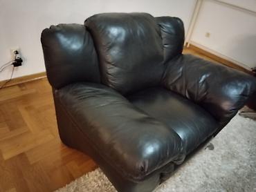 kožne garniture akcija: Prodajem dve kožne fotelje Dalas malaga 120x105x90. Kozišćene 5 god — 1