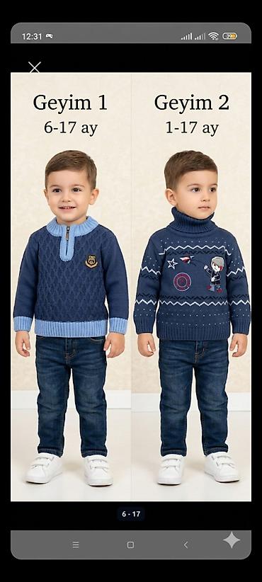Oğlan uşaqları üçün isti trikotaj sviterlər – 2 model Geyim 1 (6–17 lalafo.az -da Oğlan uşaqları üçün isti trikotaj sviterlər – 2 model Geyim 1 (6–17