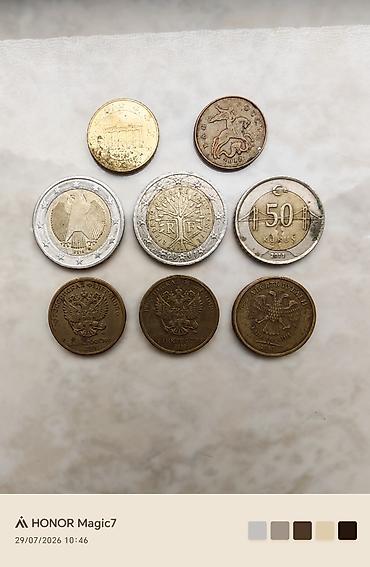 belarus pul vahidi: 2001ci ilə aid 2EURO və 2002ci ilə aid 10EURO CENT 50kuruş(Türk — 2