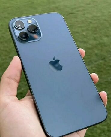 купить айфон в бишкеке дешево: IPhone 12 Pro Max, Б/у, 256 ГБ, Sierra Blue, Чехол, 78 %