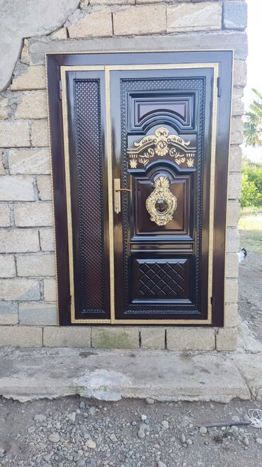Həyət darvazaları: Dəmir darvazalar, ikilik list,17 profillə yığılan keyfiyyətli nağd və — 13