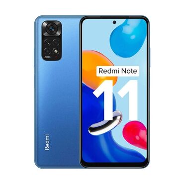 Redmi: Redmi, Redmi Note 11, Б/у, 128 ГБ, цвет - Голубой, 1 SIM, 2 SIM, eSIM