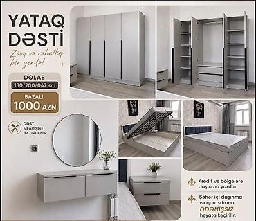 yataxt dəsdi: Yataq dəsti – zövq və rahatlıq bir yerdə! Tərkibi: - Dolab — 1