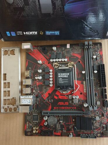 Материнские платы: Материнская плата, Б/у, Asus, LGA1151 v2, Micro-ATX, Для ПК