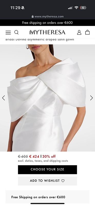 xonca satisi: Solace London – Bridal Davina asimmetrik drapeli atlas don - Rəng — 3