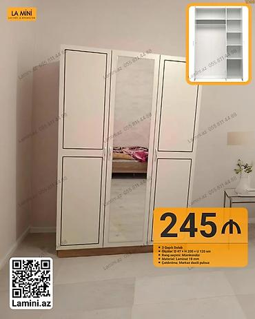 Ev və bağ: 3 qapılı paltar dolabı - Ölçülər: dərinlik 47 sm × hündürlük 200 sm × — 1