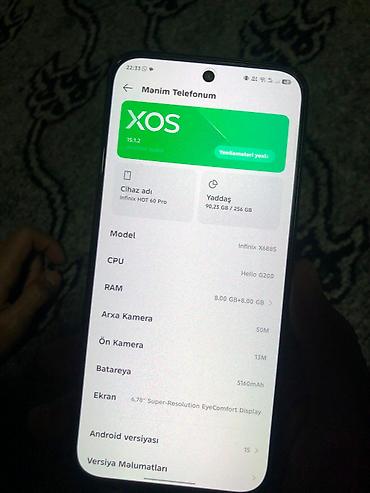 playstation 4 pro oyunları: Infinix Hot 60 Pro, 256 GB, rəng - Qara, Sensor — 5