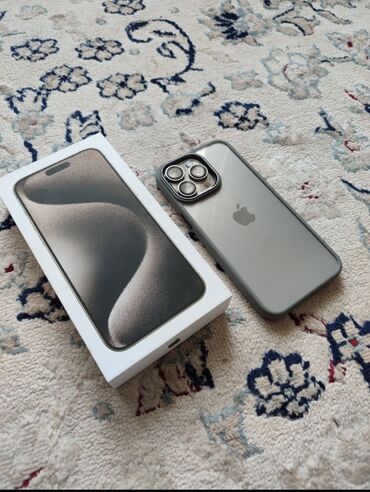 скупка титанов: IPhone 15 Pro Max, Б/у, Natural Titanium, Коробка
