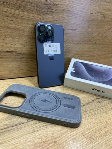 блютуз микрофон: IPhone 15 Pro, Б/у, 256 ГБ, Black Titanium, Коробка, 86 %