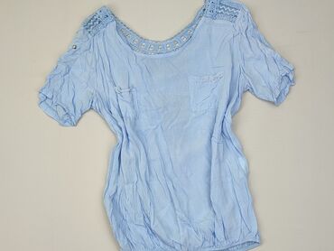 błękitna eleganckie bluzki: Bluzka Damska, S, stan - Bardzo dobry