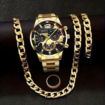 prsten boxer: Set: Necklace, Bracelet, Ring, Material: Stainless steel