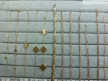 Наборы украшений: Золотые украшения «АЛТЫН» (проба 585) - Браслеты: якорные, панцирные — 9