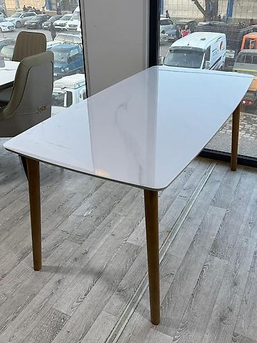 Кухонные столы: Обеденные столы с глянцевой столешницей - Прямоугольная форма — 18